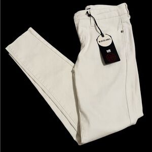 Black Label Mid Rise White Jeans New